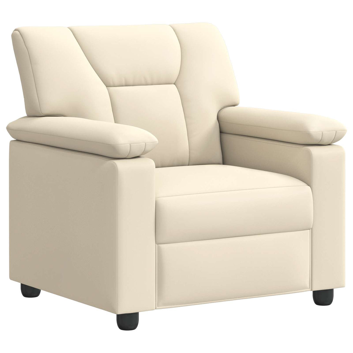 Bankstel 2 pcs Crèmekleurig Kunstleer