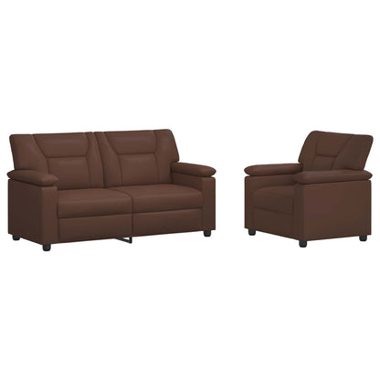 Bankstel 2 pcs Bruin Kunstleer