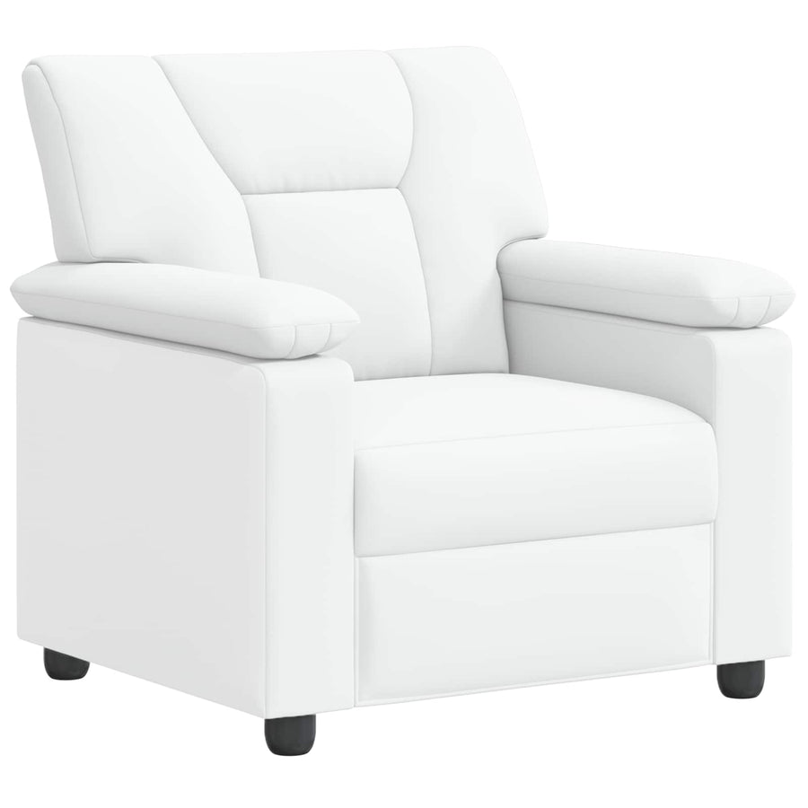 Bankstel 2 pcs Wit Kunstleer
