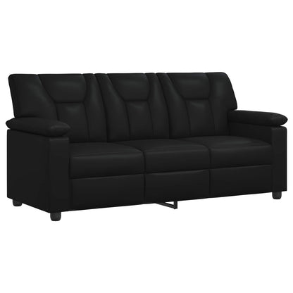 Bankstel 2 pcs Zwart Kunstleer