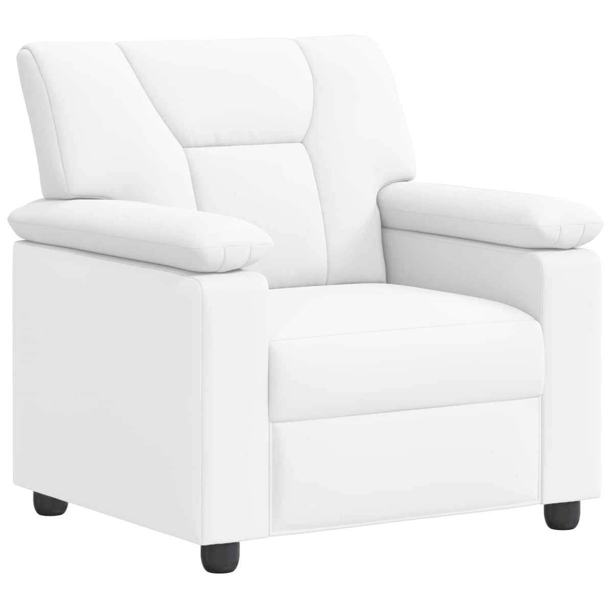 Bankstel 3 pcs Wit Kunstleer