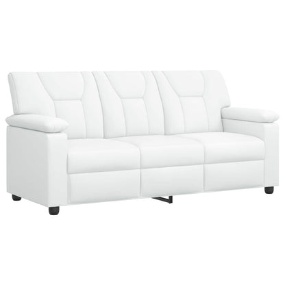 Bankstel 3 pcs Wit Kunstleer