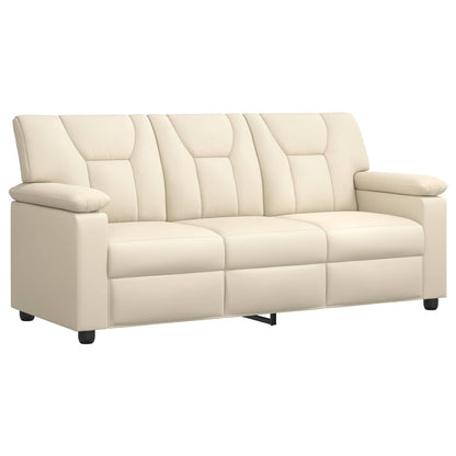 Bankstel 3 pcs Crèmekleurig Kunstleer