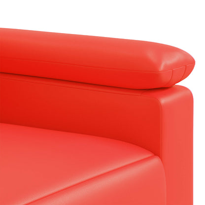 Bankstel 3 pcs Rood Kunstleer
