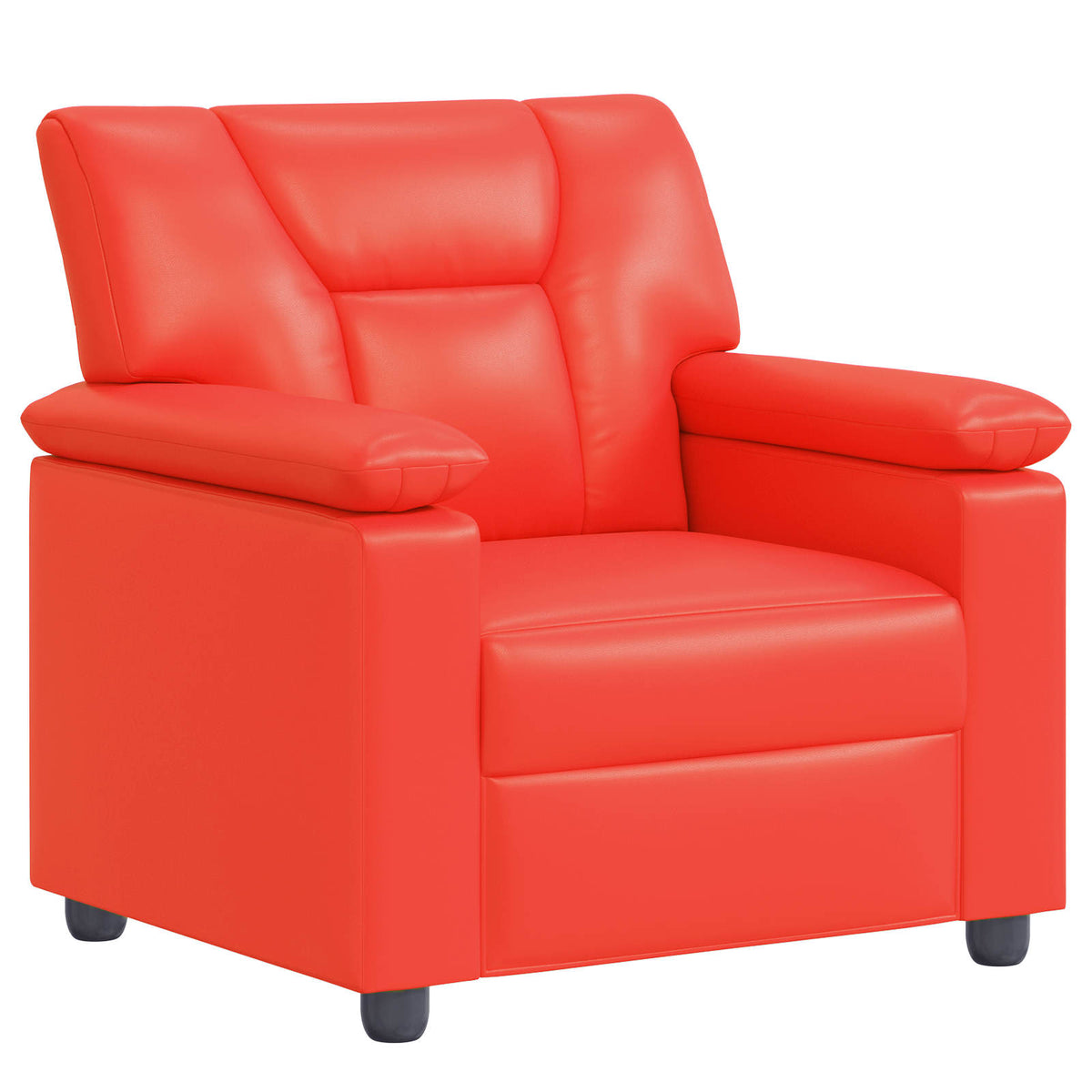Bankstel 3 pcs Rood Kunstleer