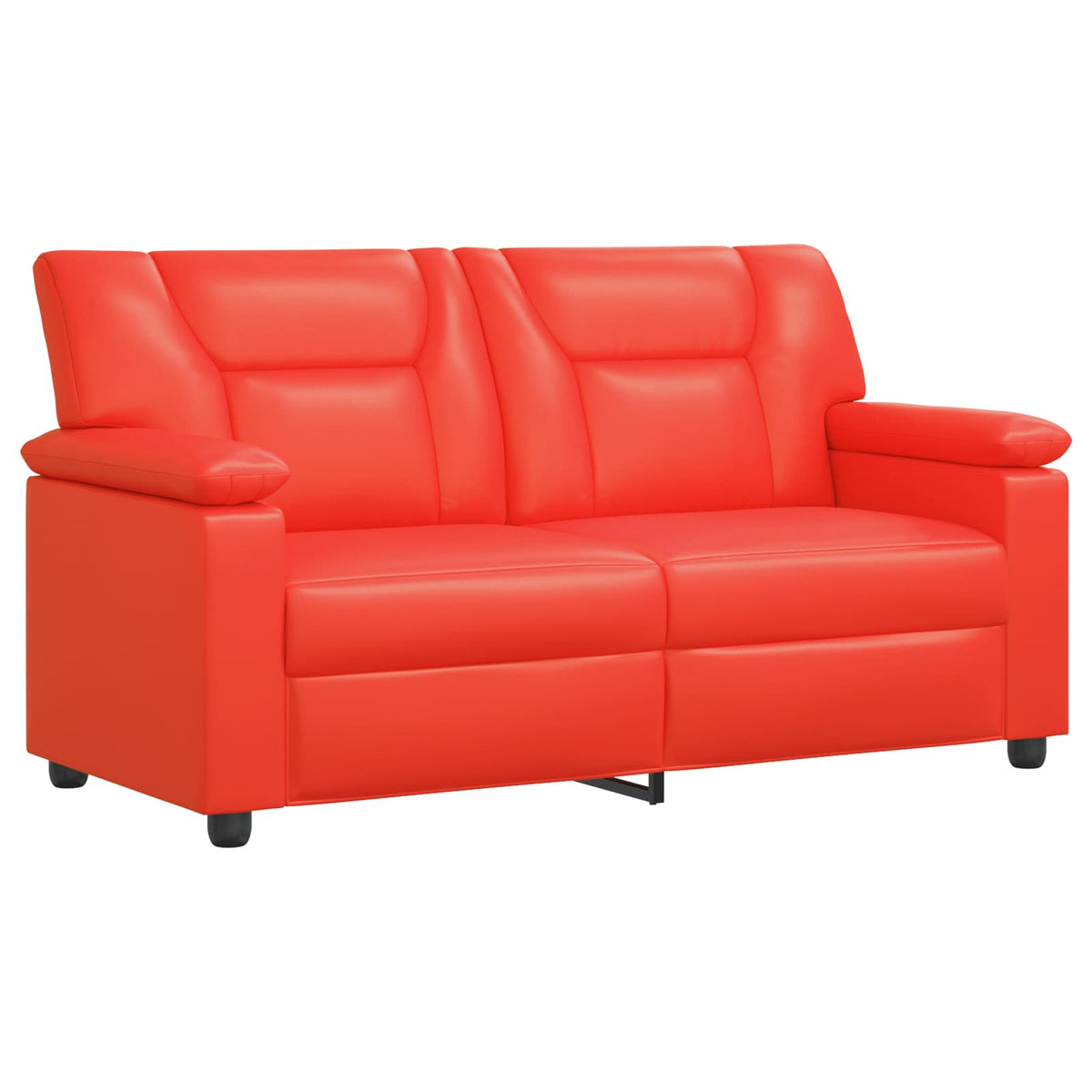 Bankstel 3 pcs Rood Kunstleer