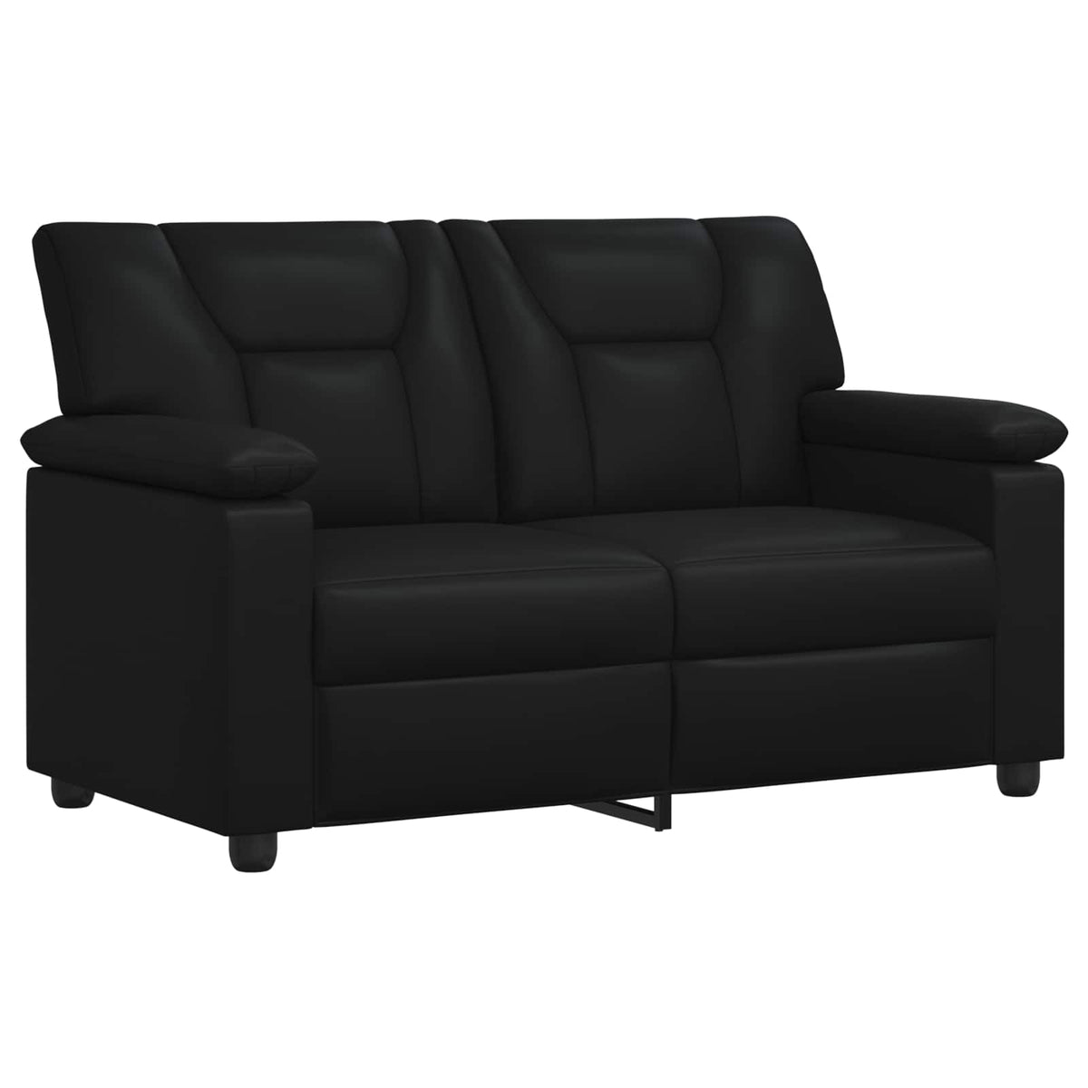 Bankstel 2 pcs Zwart Kunstleer