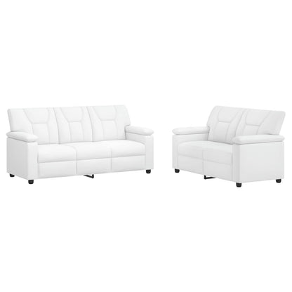 Bankstel 2 pcs Wit Kunstleer