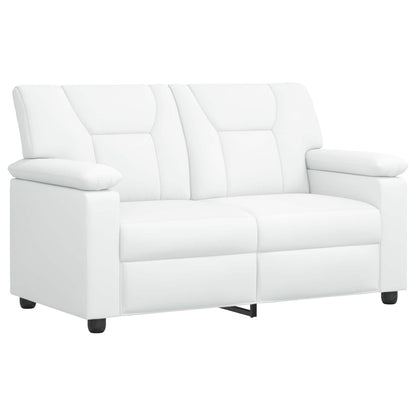 Bankstel 2 pcs Wit Kunstleer