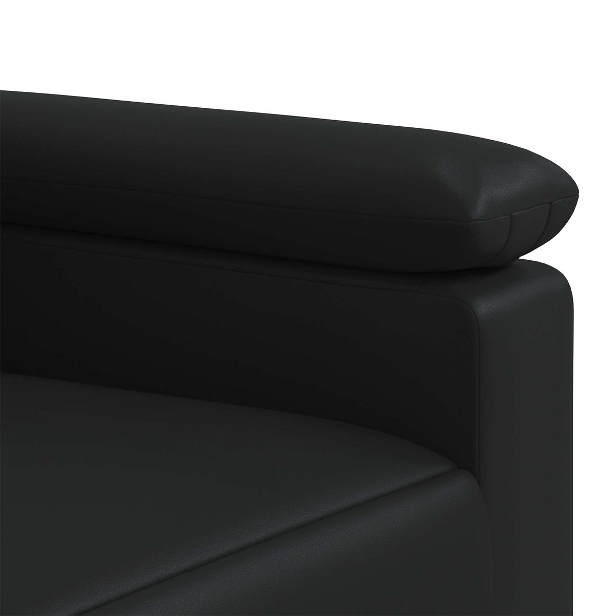 Bankstel 2 pcs Zwart Kunstleer