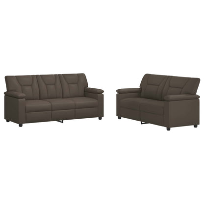 Bankstel 2 pcs Grijs Kunstleer