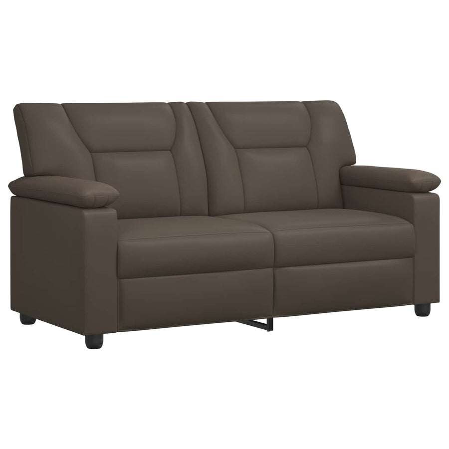 Bankstel 2 pcs Grijs Kunstleer