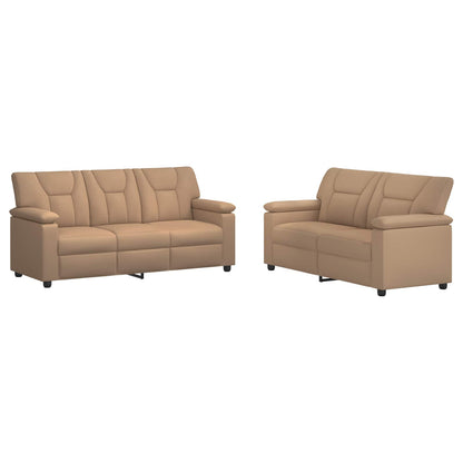 Bankstel 2 pcs Cappuccino Kunstleer