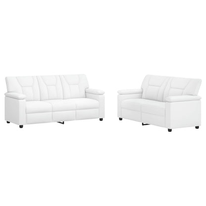 Bankstel 2 pcs Wit Kunstleer