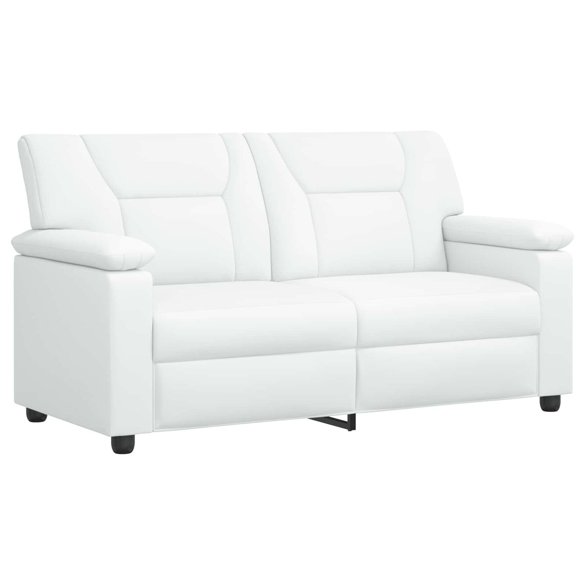 Bankstel 2 pcs Wit Kunstleer