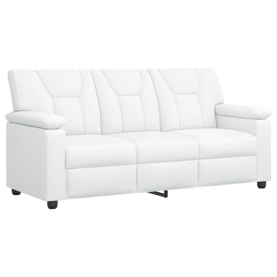 Bankstel 2 pcs Wit Kunstleer