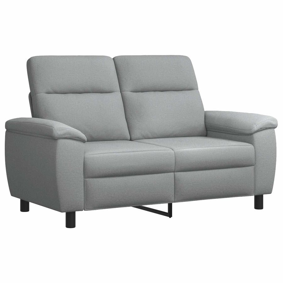 Bankstel 2 pcs Lichtgrijs Stof