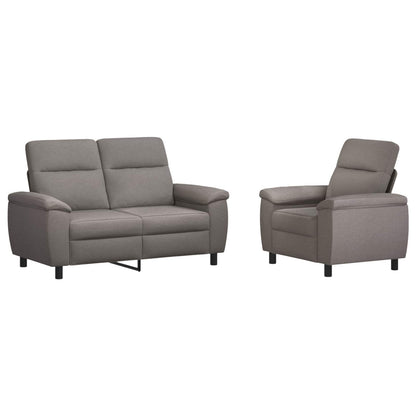 Bankstel 2 pcs Taupe Stof