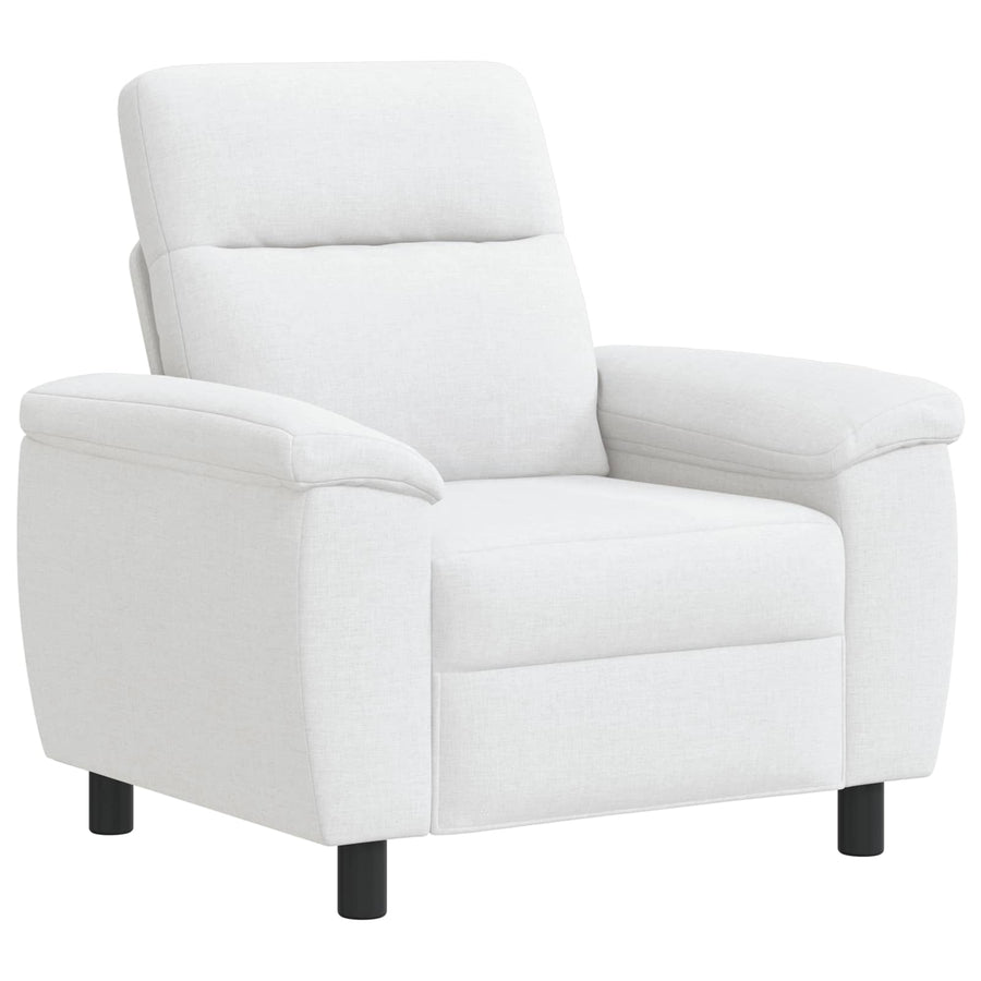 Bankstel 2 pcs Wit Stof