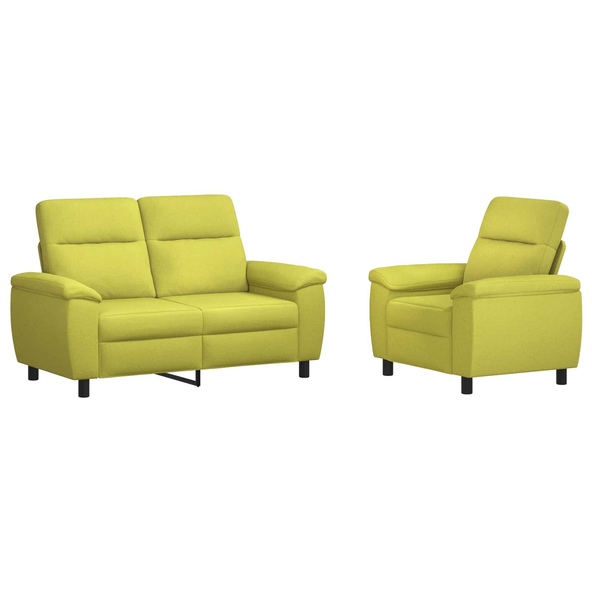 Bankstel 2 pcs Lichtgroen Stof