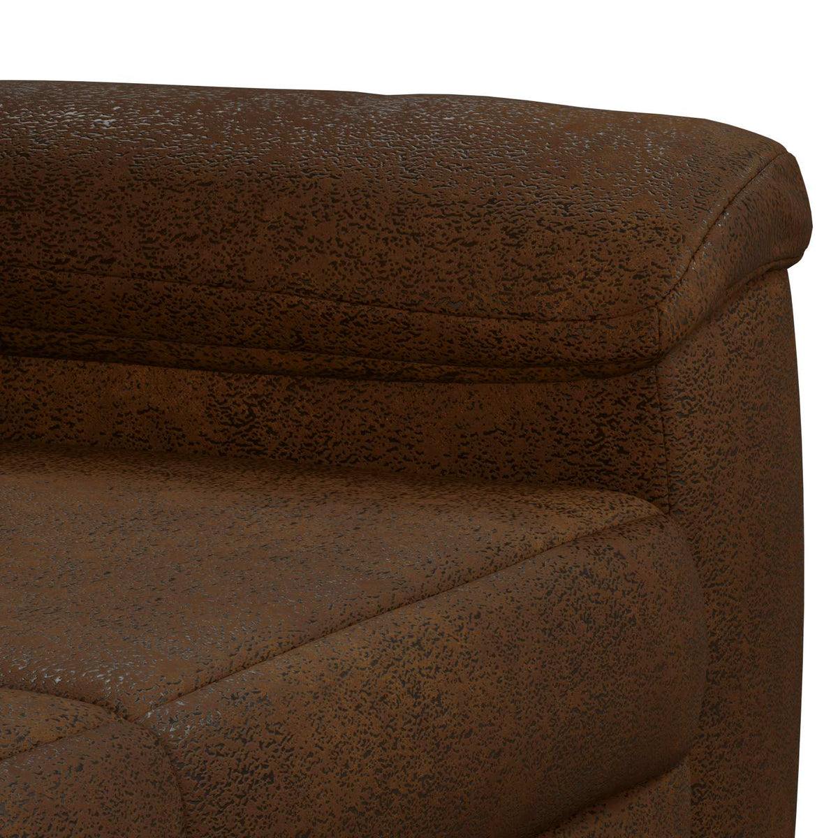 Bankstel 2 pcs Bruin Nep Suede Leer