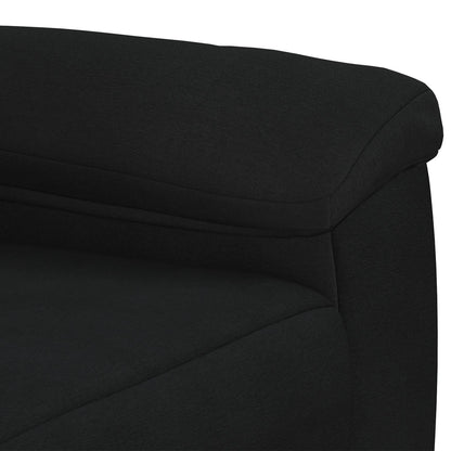 Bankstel 2 pcs Zwart Stof