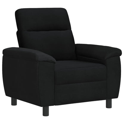 Bankstel 2 pcs Zwart Stof