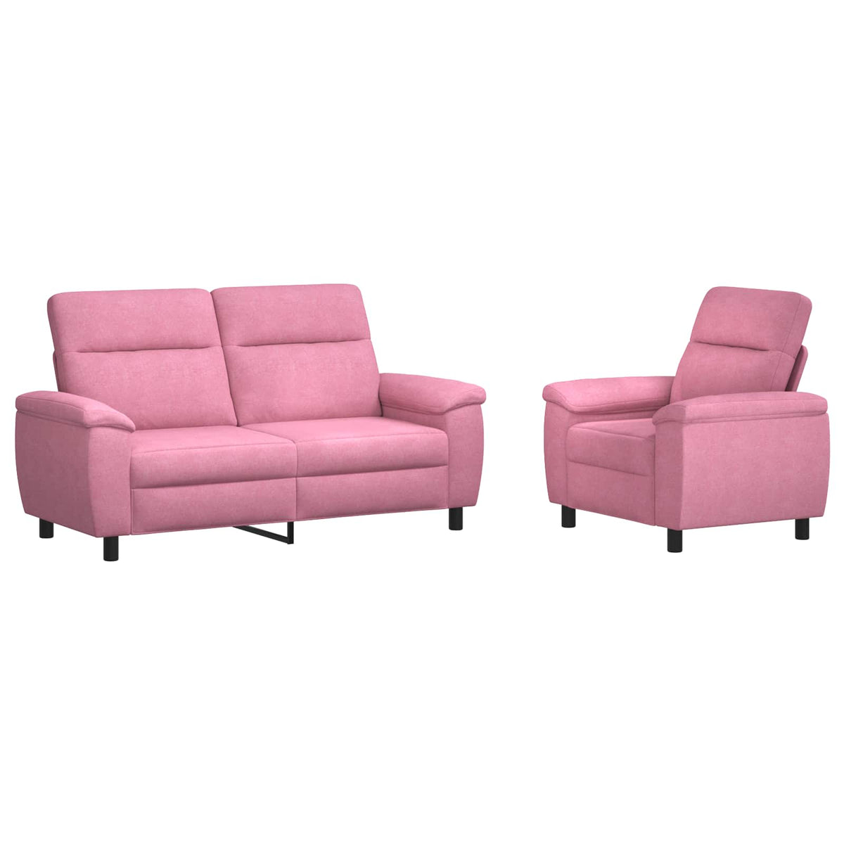 Bankstel 2 pcs Roze Stof