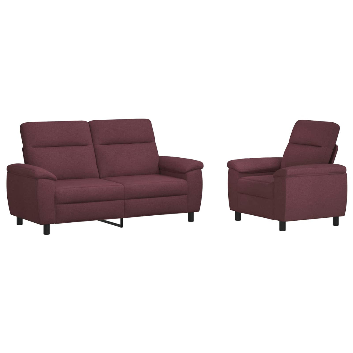 Bankstel 2 pcs Paars Stof