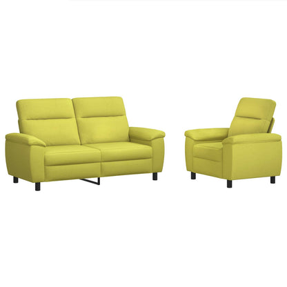 Bankstel 2 pcs Lichtgroen Stof