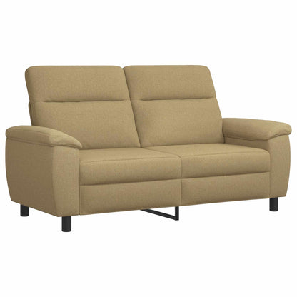 Bankstel 2 pcs Licht Bruin Stof