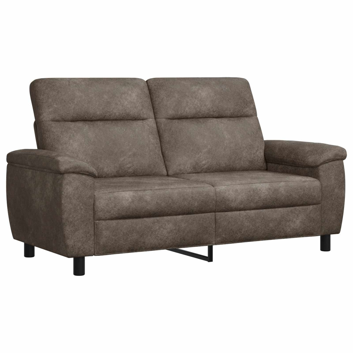 Bankstel 2 pcs Donkergrijs Nep Suede Leer