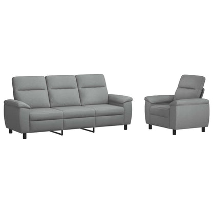 Bankstel 2 pcs Lichtgrijs Stof