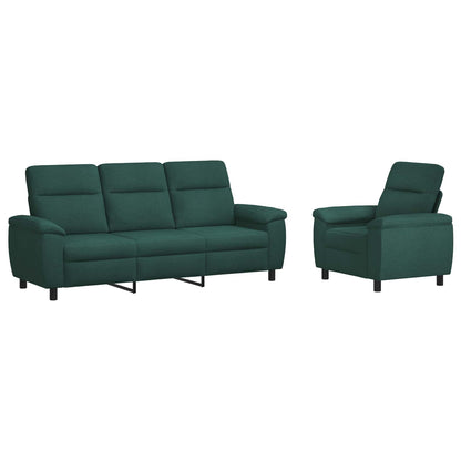 Bankstel 2 pcs Donkergroen Stof
