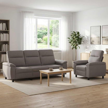 Bankstel 2 pcs Taupe Stof