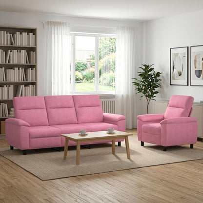 Bankstel 2 pcs Roze Stof