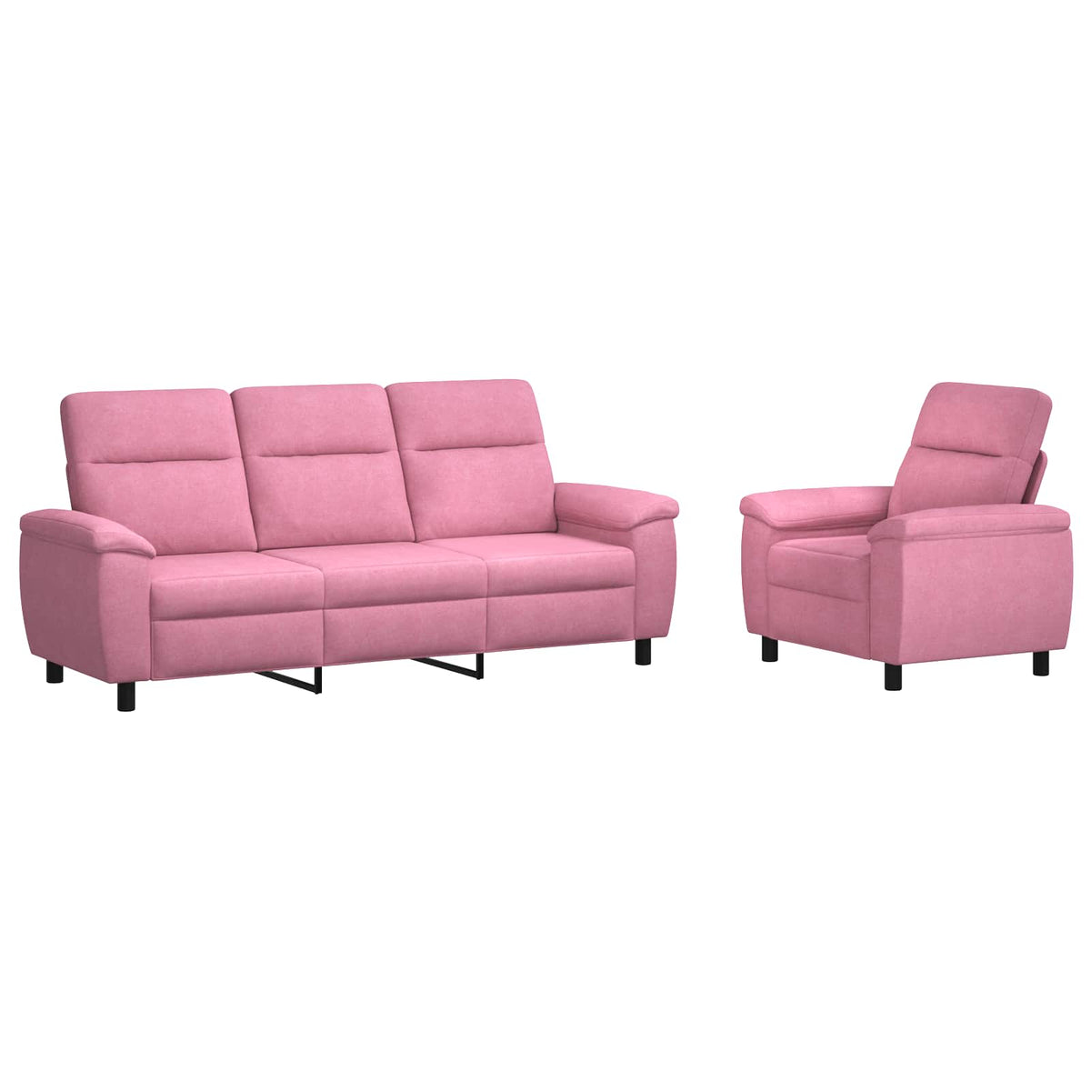 Bankstel 2 pcs Roze Stof