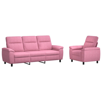 Bankstel 2 pcs Roze Stof