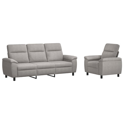 Bankstel 2 pcs Wolkengrijs Stof