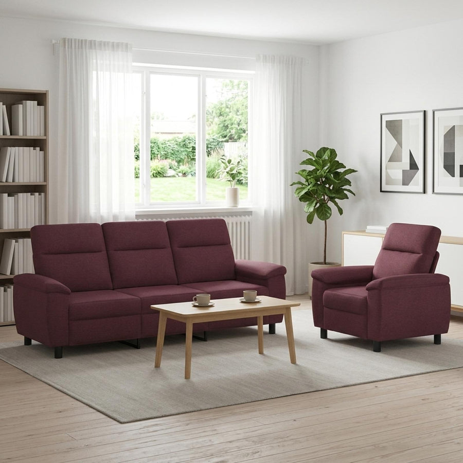 Bankstel 2 pcs Paars Stof