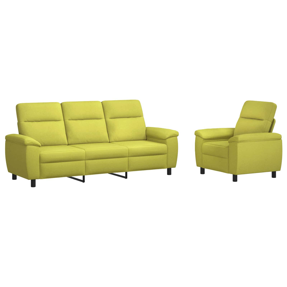 Bankstel 2 pcs Lichtgroen Stof