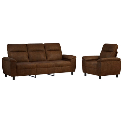 Bankstel 2 st Bruin Nep Suede Leer