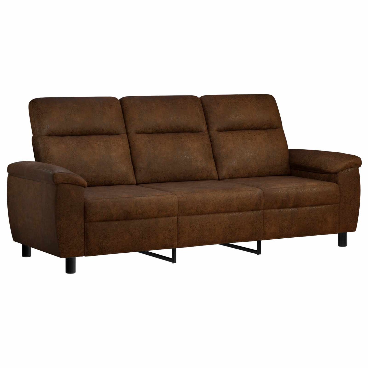 Bankstel 2 st Bruin Nep Suede Leer