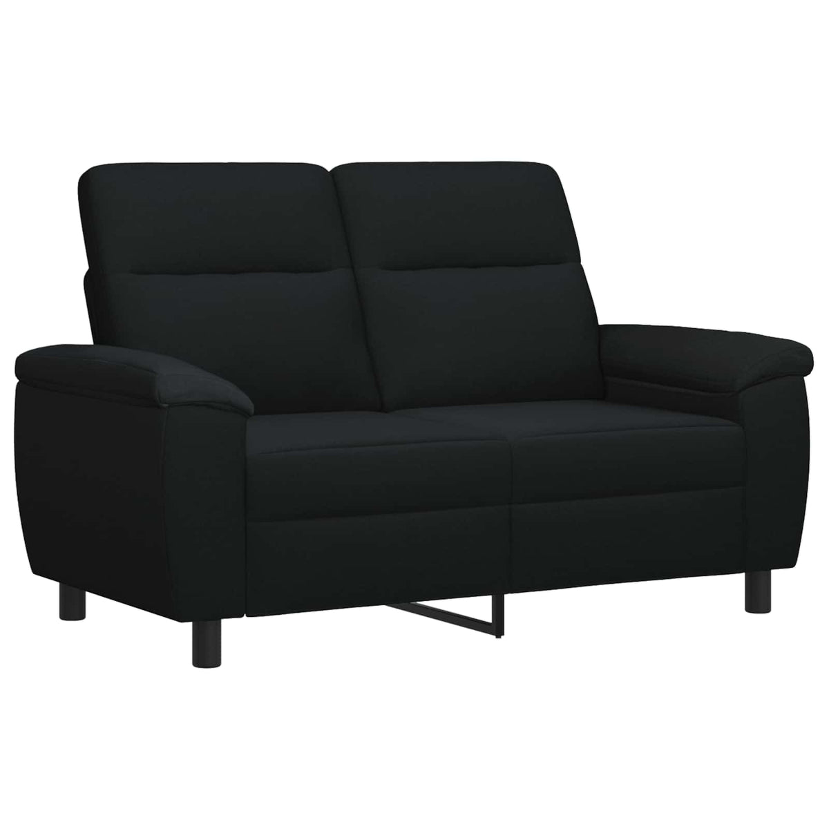Bankstel 3 pcs Zwart Stof