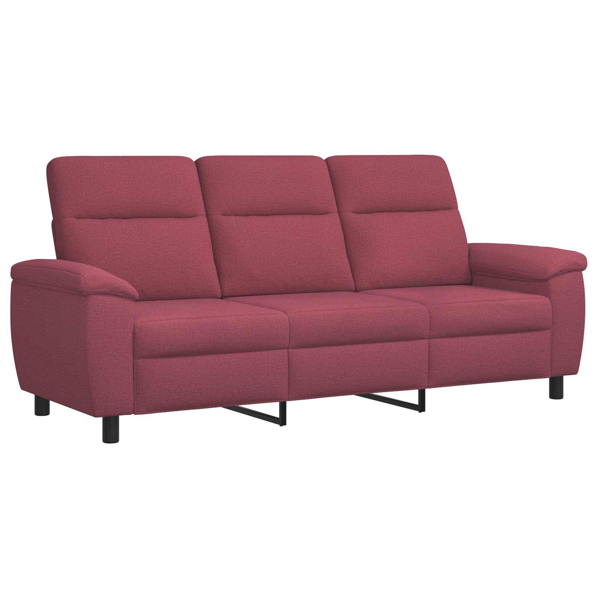 Bankstel 3 pcs Wijnrood Stof