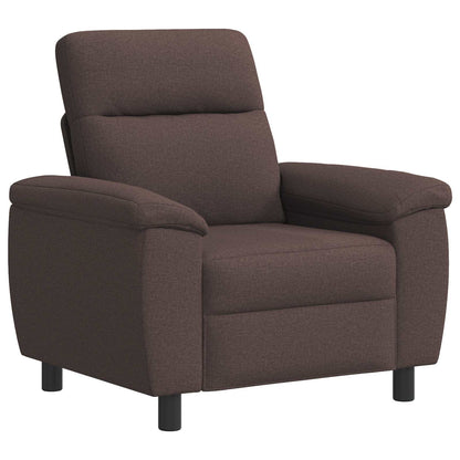 Bankstel 3 pcs Donkerbruin Stof