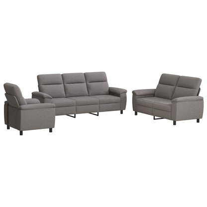 Bankstel 3 pcs Taupe Stof