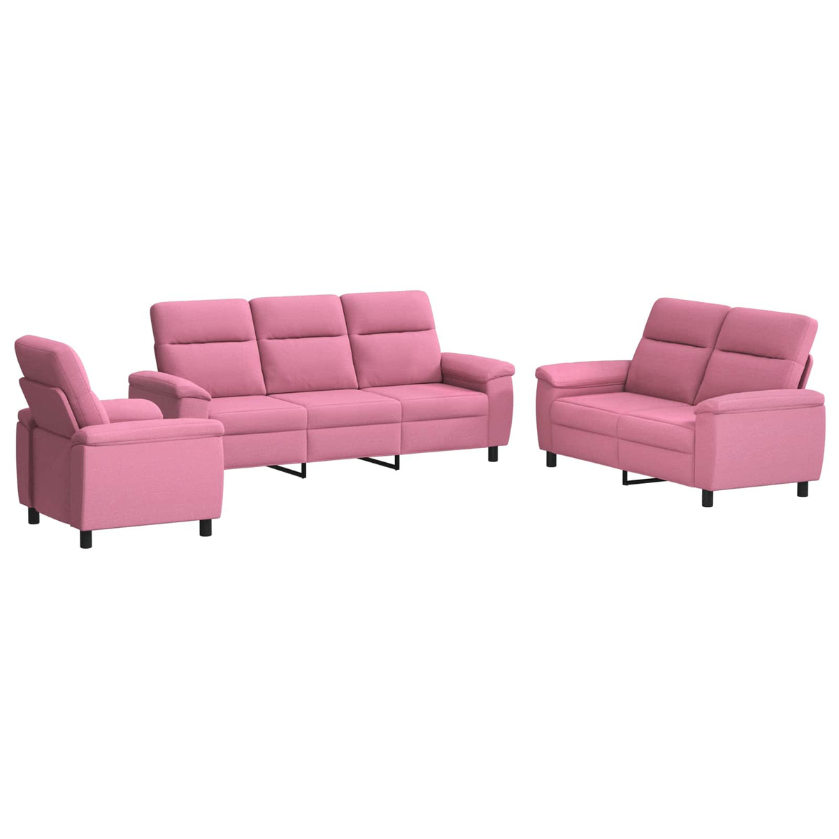Bankstel 3 pcs Roze Stof