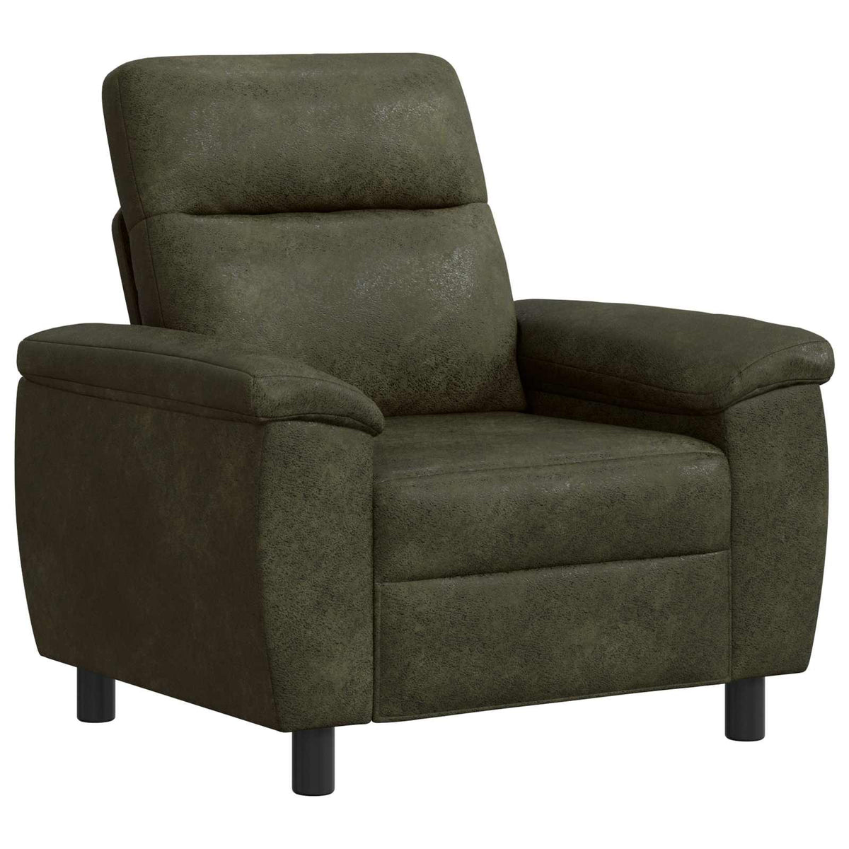 Bankstel 3 pcs Legergroen Nep Suede Leer
