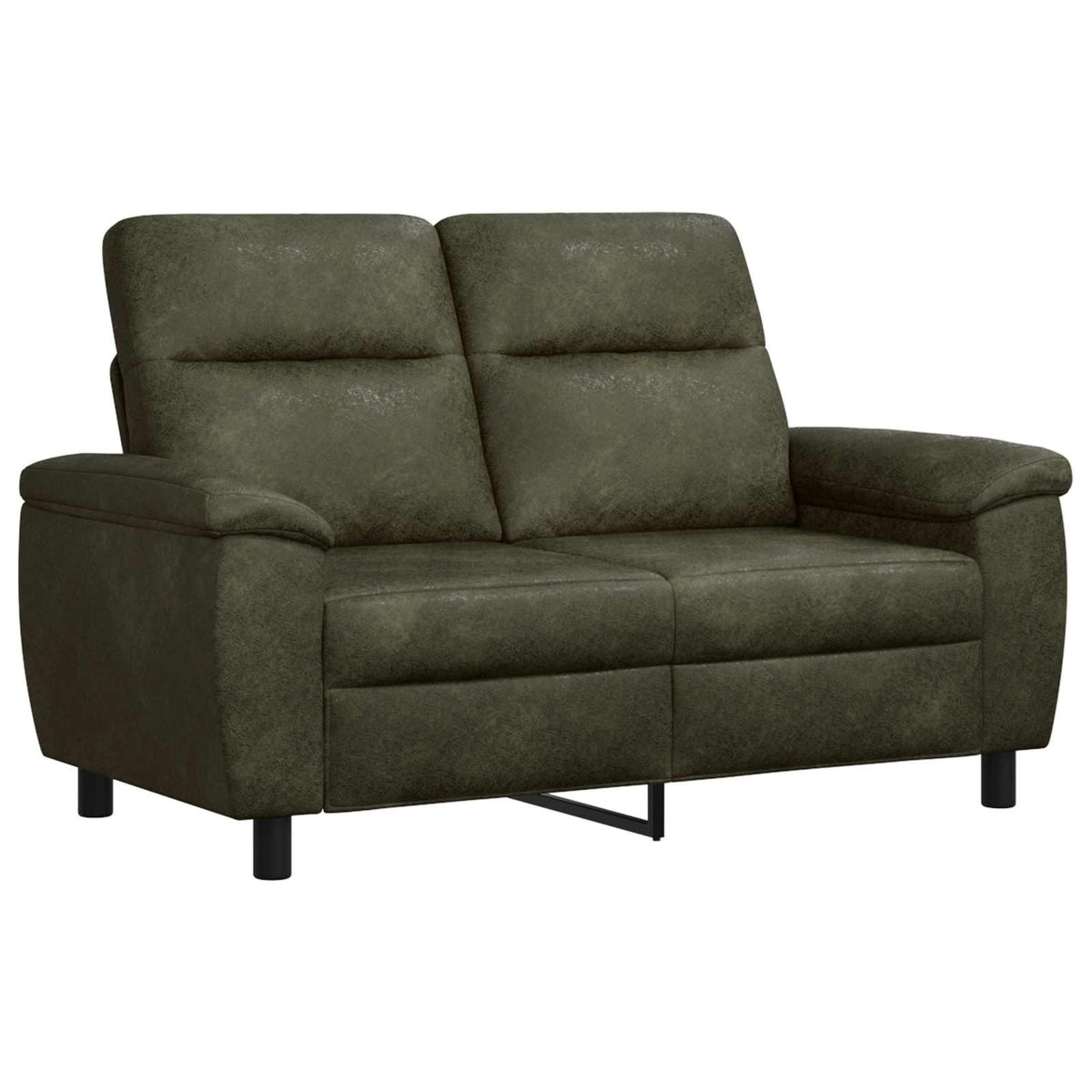 Bankstel 3 pcs Legergroen Nep Suede Leer